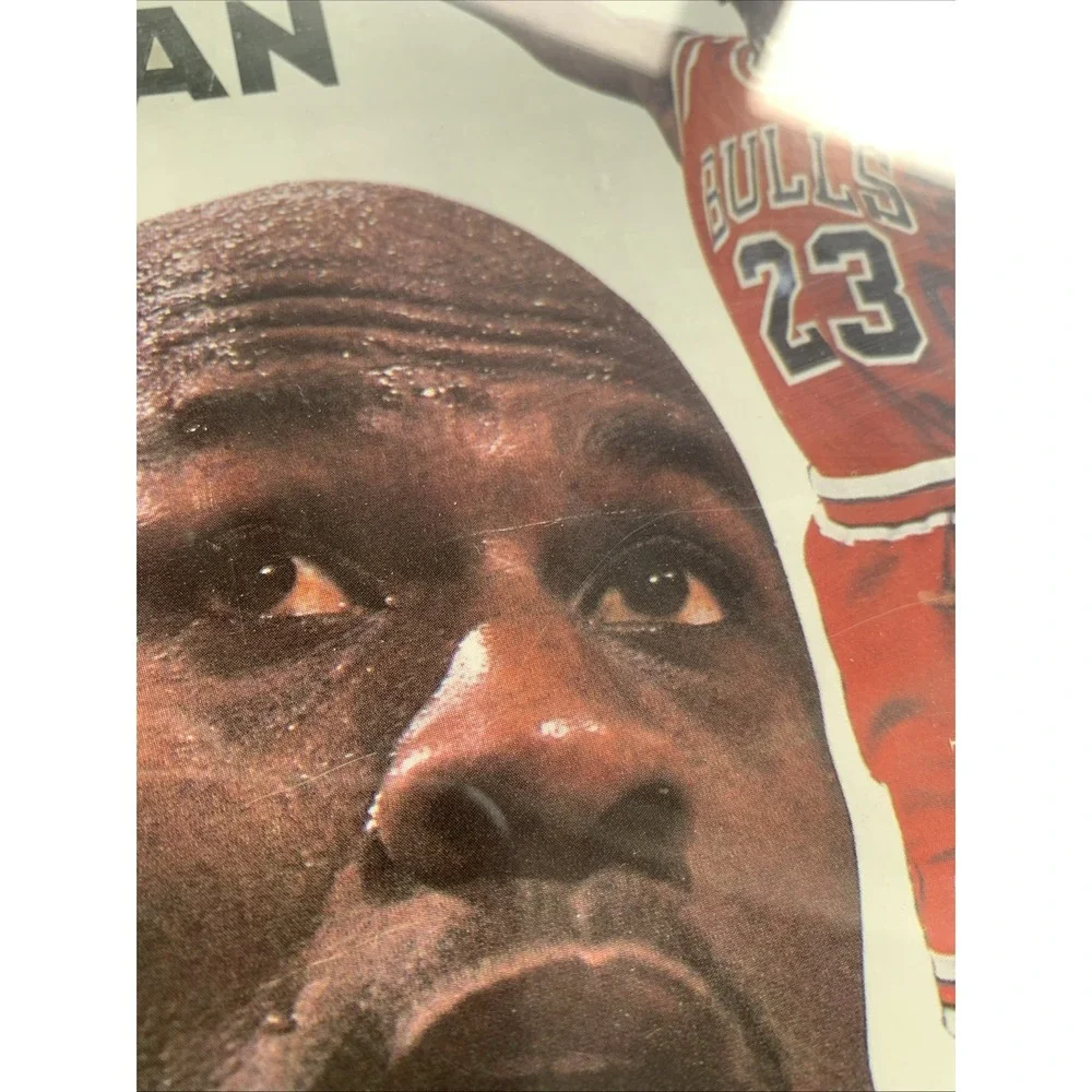 Vintage Michael Jordan Pictured In Glass Frame 10.5 X 9